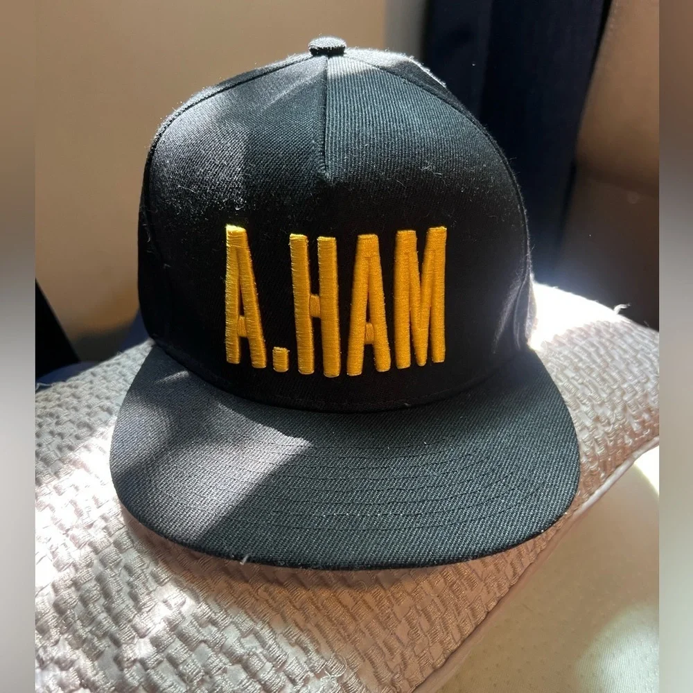 Hamilton Black Cap with Yellow Embroidery
